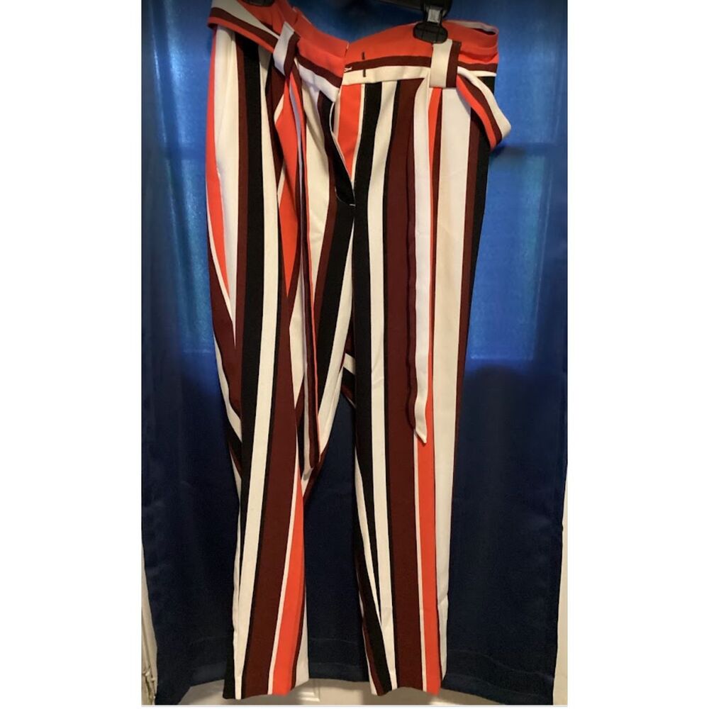Express Striped Ankle High‑Rise Pants